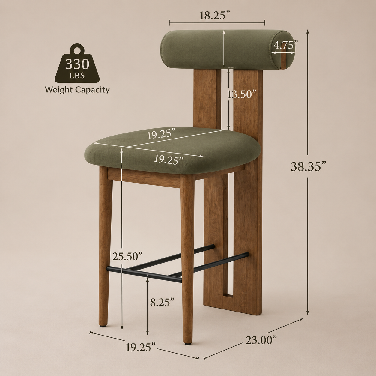 Olive Counter Stool (Set of 2)
